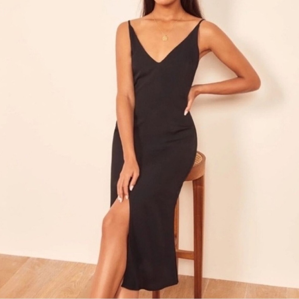 Reformation Bates Dress - black - sz 6